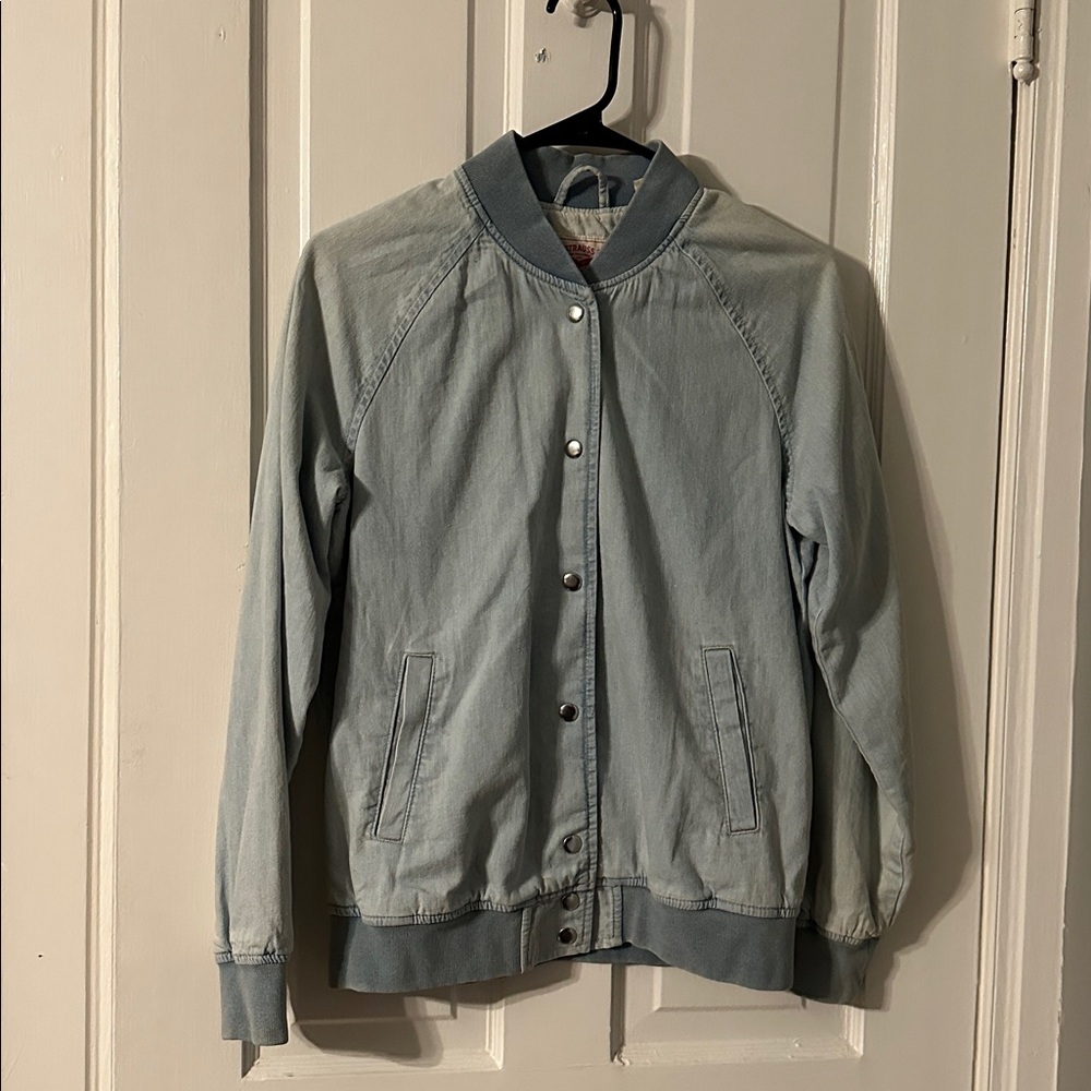 Levi's | Denim Blue Snap Bomber Jacket | size XS